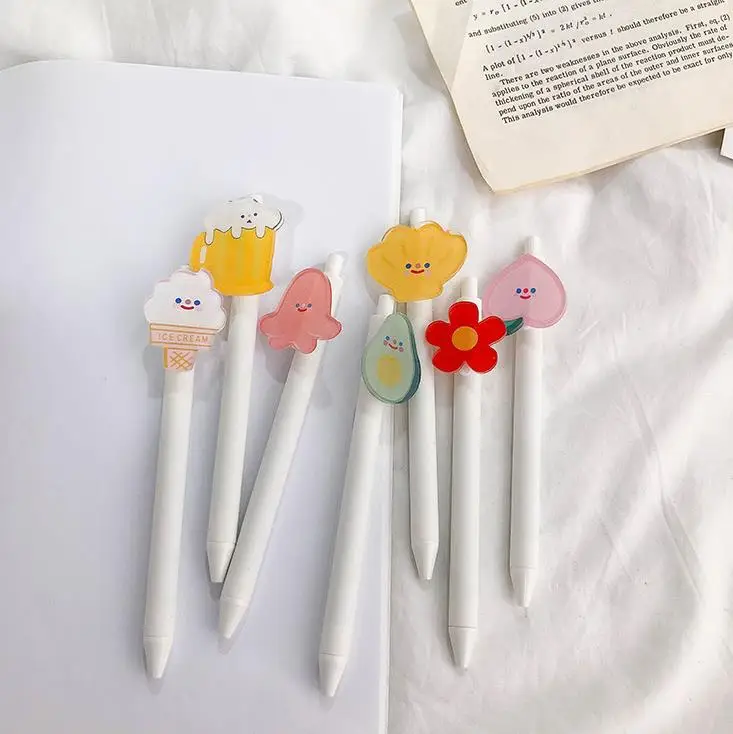 1 шт. Симпатичные корейские канцелярские принадлежности 0 5 мм авокадо персик