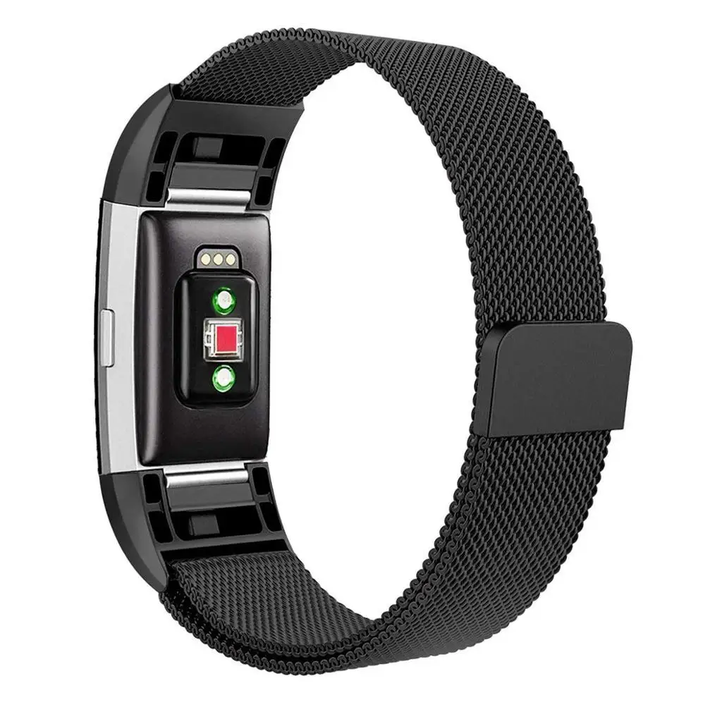 Совместим с 2 ремешками Fitbit Charge металлические сетчатые браслеты из нержавеющей