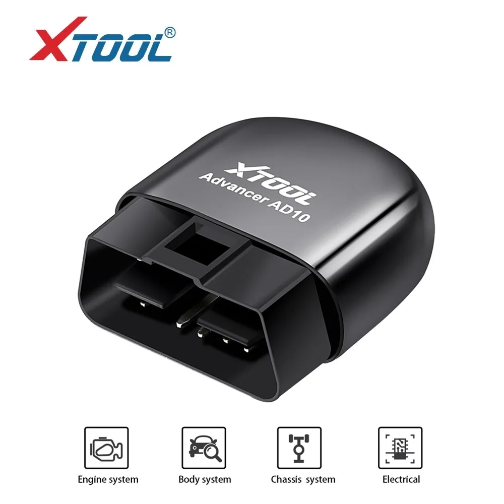 Сканер и считыватель кодов XTOOL AD10 OBD2 автомобильный прибор с Bluetooth HUD дисплеем