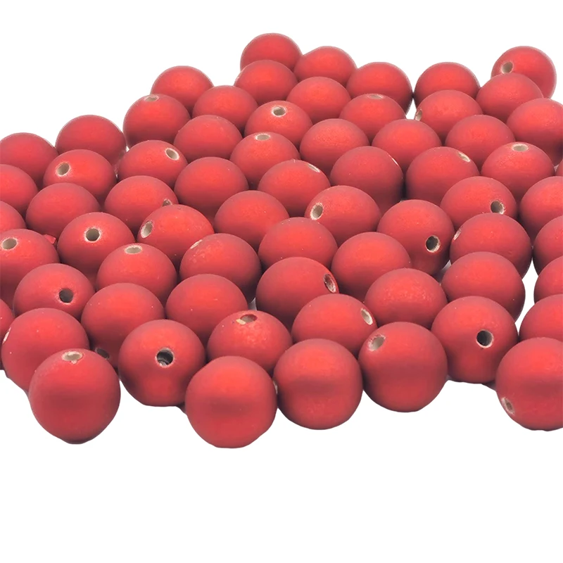 

Fkewyy Red Pearl Balls Spacer Round Big Hole Beads For Jewelry Making Fit Charm Bracelet DIY Findings Bulk Items Wholesale Lots