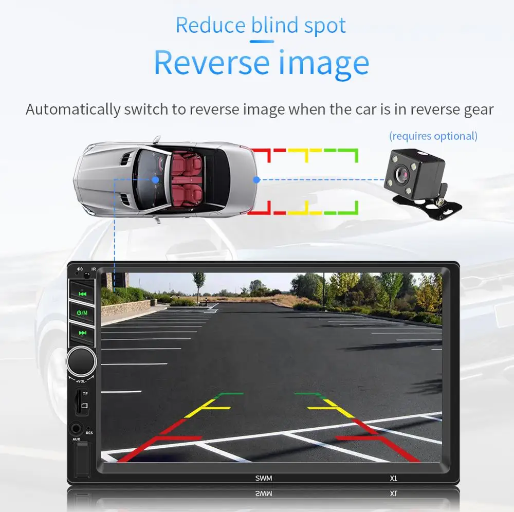 Автомагнитола 2 din автомобильный радиоприемник с сенсорным экраном 7 дюймов