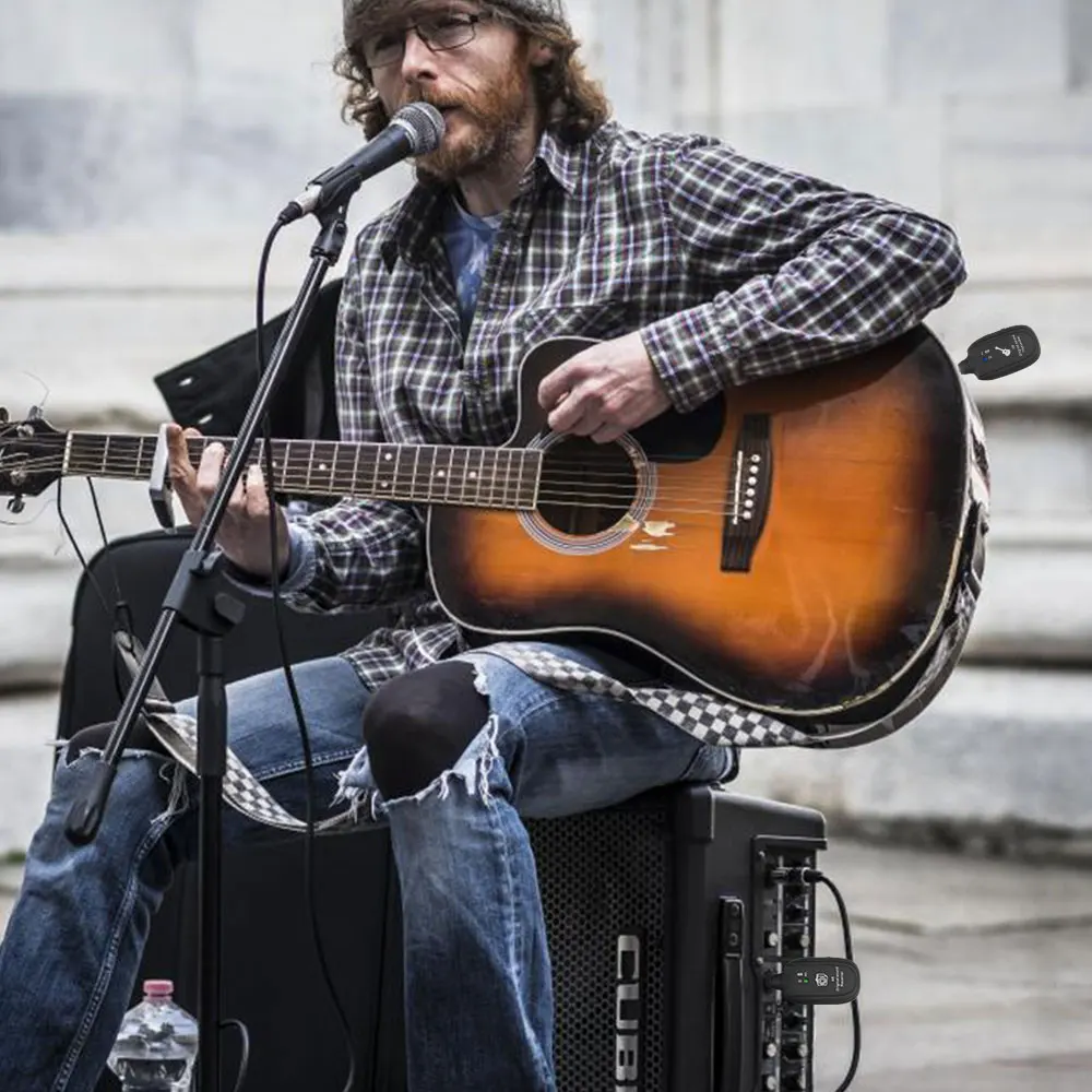 Портативная беспроводная гитарная система передатчик приемник электрическая