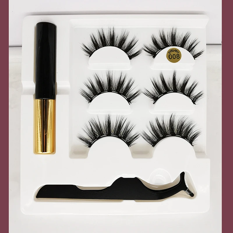 Магнитные 3D толстые норковые ресницы yiвосемь век магнит для макияжа накладные