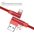 Кабель USB Type-C для быстрой зарядки, 1 м, 90 градусов, для iPhone 12, 11, Samsung S10, S9 Plus, huawei P30 Pro, USB C, 3A, длинный провод