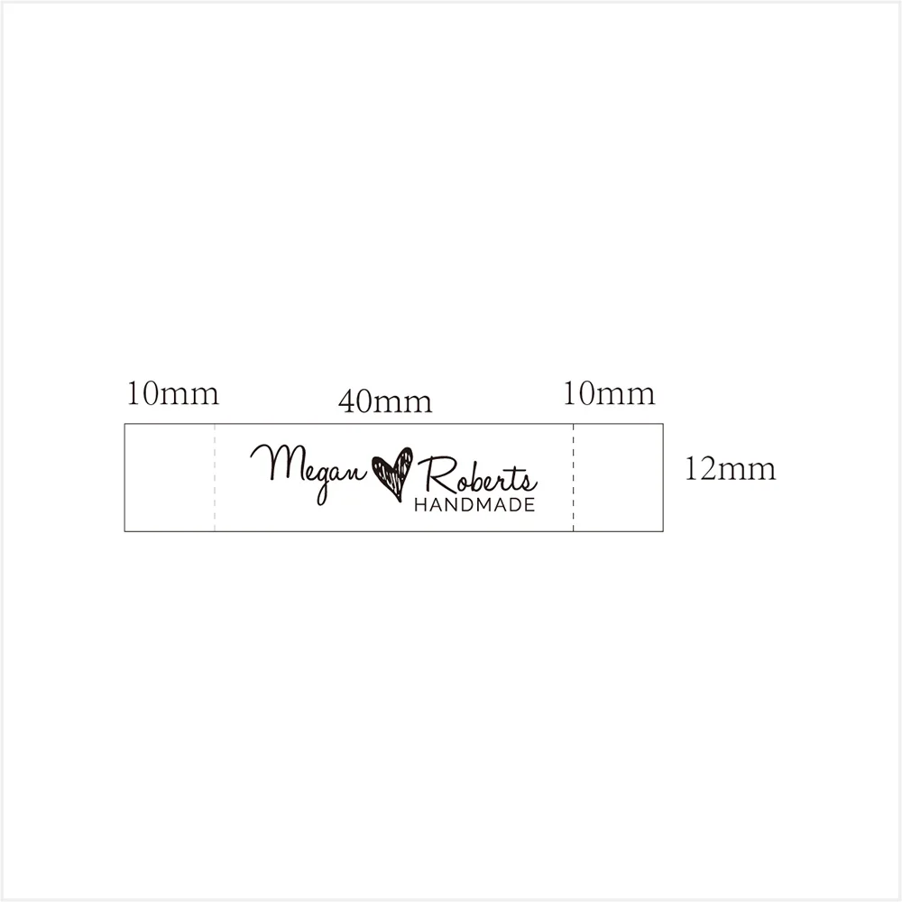 Custom Sewing Labels Personalized Brand Clothing Tags Logo Business Name Heart White Fabric 100% Cotton (MD5033) | Дом и сад
