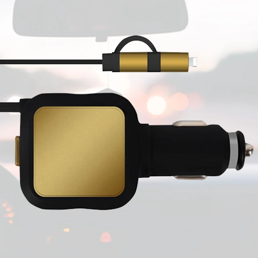 2 USB порта практичное автомобильное зарядное устройство Hands Free Нескользящие