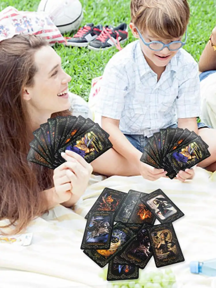 Палубные игральные карты Таро Фэнтези готические для алхимии 1977 английские