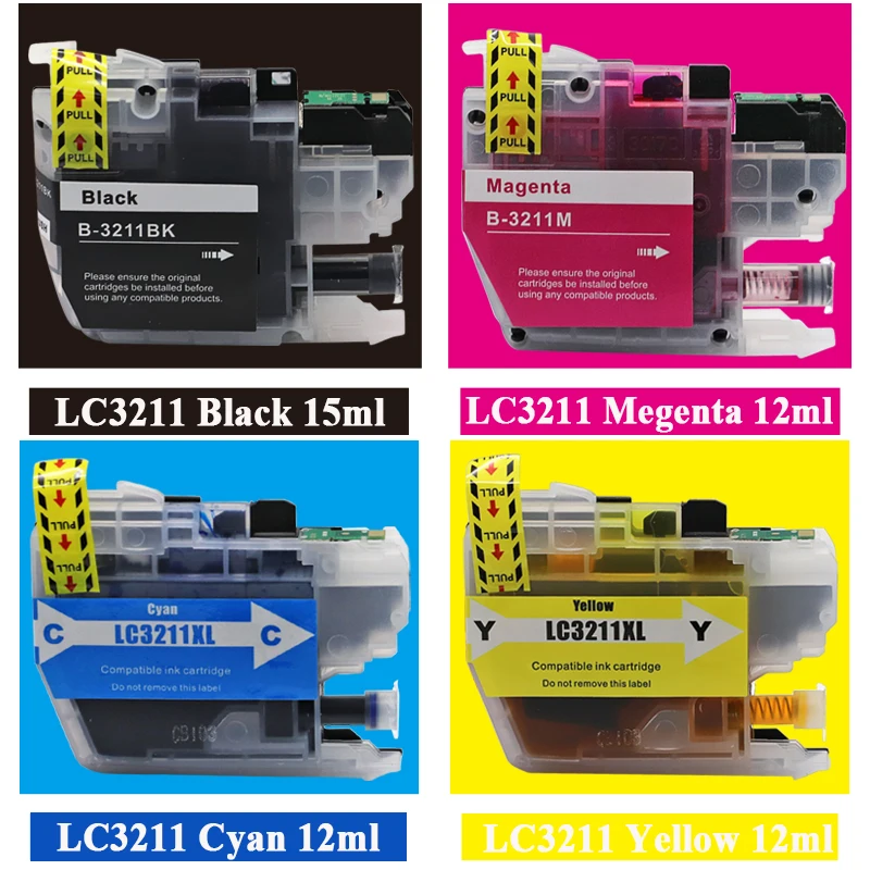 Чернильный картридж Uniwell LC3211 LC3213 новый совместимый для принтера Brother принтеров