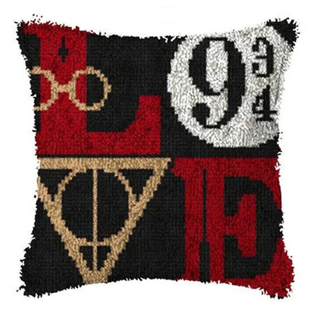 

Latch hook kit Cushions crafts Pattern do it yourself Cross stitch pillow with Pre-Printed Pattern Embroidery carpet Hobby