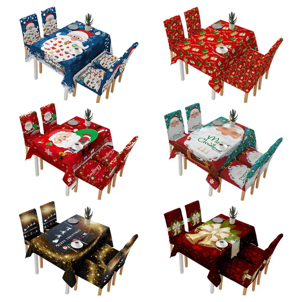 

Rectangle Tablecloth Xmas Decoration Polyester Fiber Waterproof Decorative for Wedding Dining Room Home Thanksgiving Holiday
