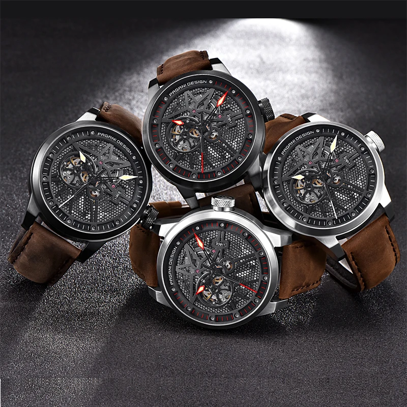 

PAGANI DESIGN Tourbillon Automatic Mens Watches Top Luxury Brand Mechanical Sports Clock skeletonwatch Waterproof Reloj hombres