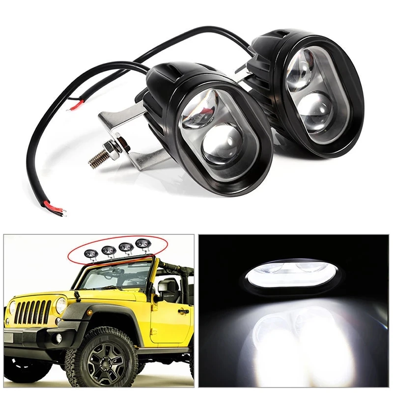 

2Pcs 12V 24V LED Spotlights Motorcycle Offroad Spot Flood Combo LED Work Light for Truck Car SUV 4WD 4x4 Boat ATV LED Headlights