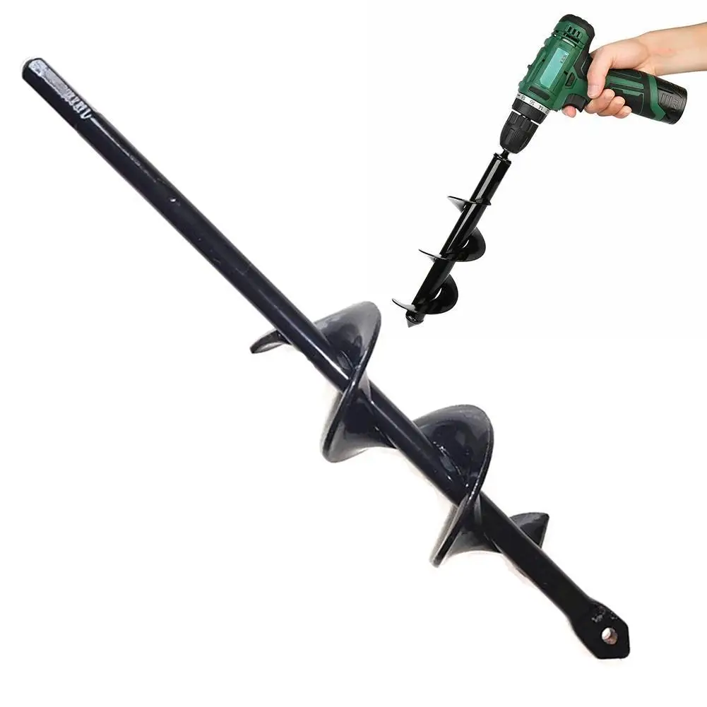 

9 Inch Garden Auger Drill Bit Yard Butler Digger Planting Irrigation Steel Weeding Electric Drill Accessories Tool M1P6