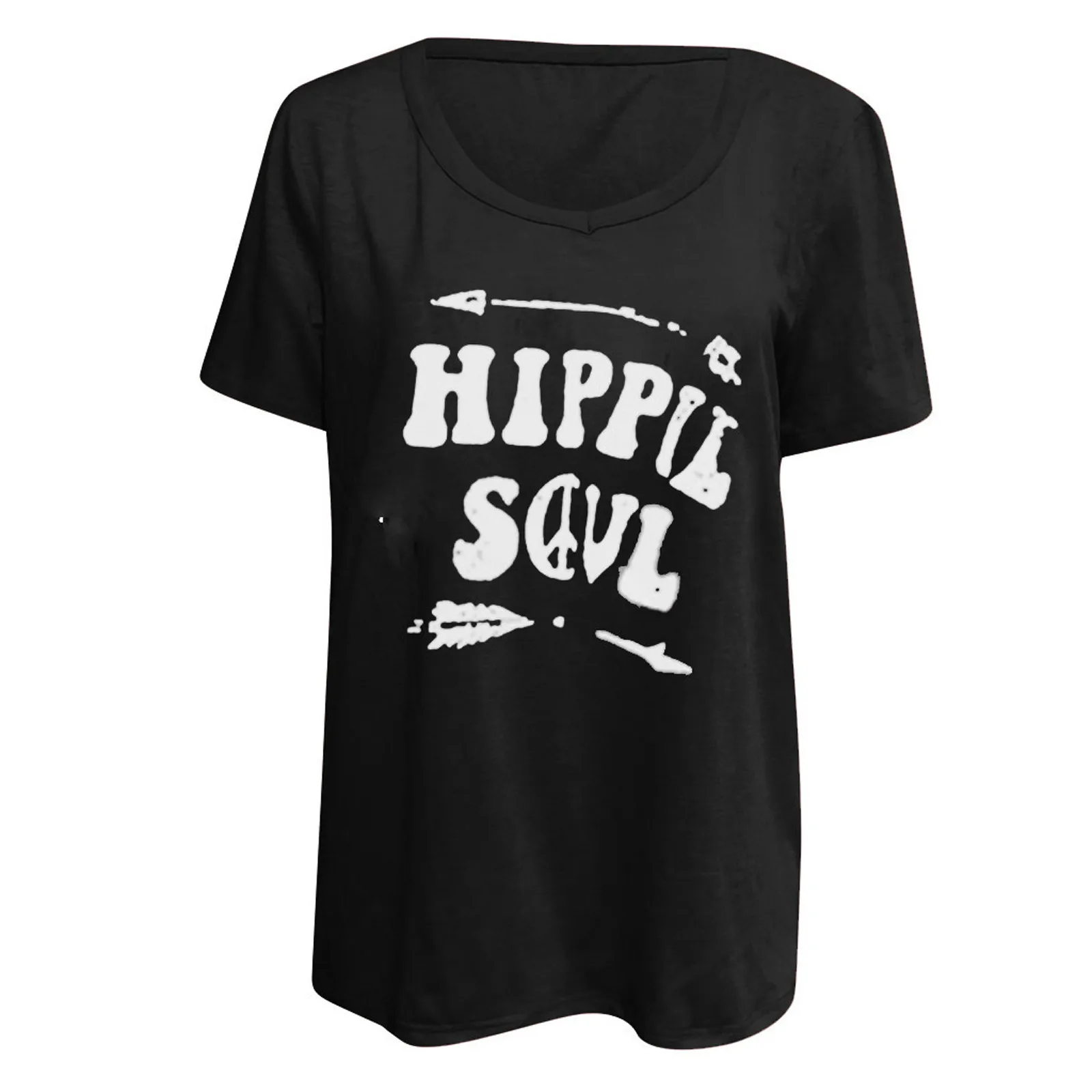 

Women Fashion Casual Print V-Neck Loose Short Sleeve T-shirt Top Blouse Pullover Ladies Printed Loose V-Neck Short Sleeve Top