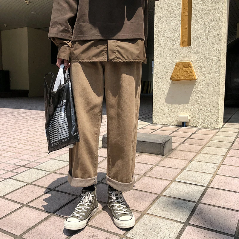 2019 новые модные прямые повседневные джинсы в Корейском стиле на весну и осень