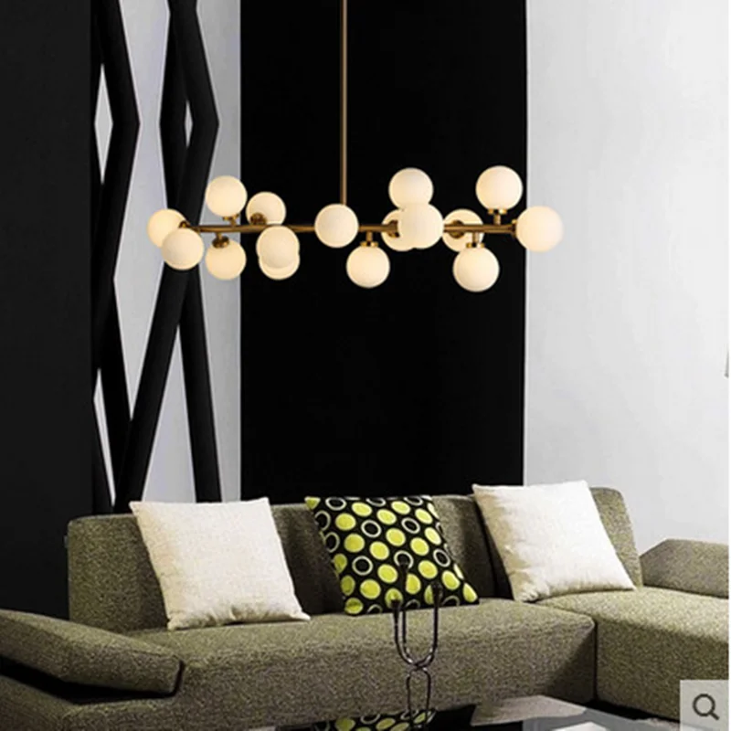 Современная стеклянная люстра с пузырями Роскошная лампа в форме волшебной