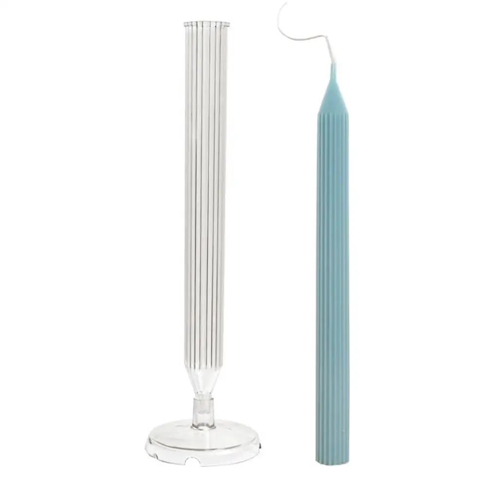 

Vertical Long Rod Candle Mould Plastic Pillar Candle Making Kit Roman Column Cylinder Rib Candle Molds Nordic Decoration