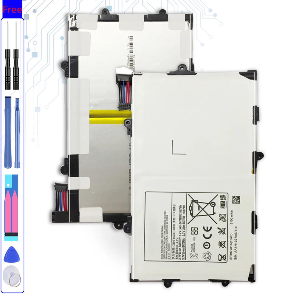 

Tablet Battery For Samsung GALAXY Tab 7.7 P6800 P6810 GT-P6800 GT-P6810 SP397281A(1S2P) 5100mAh with Track Code