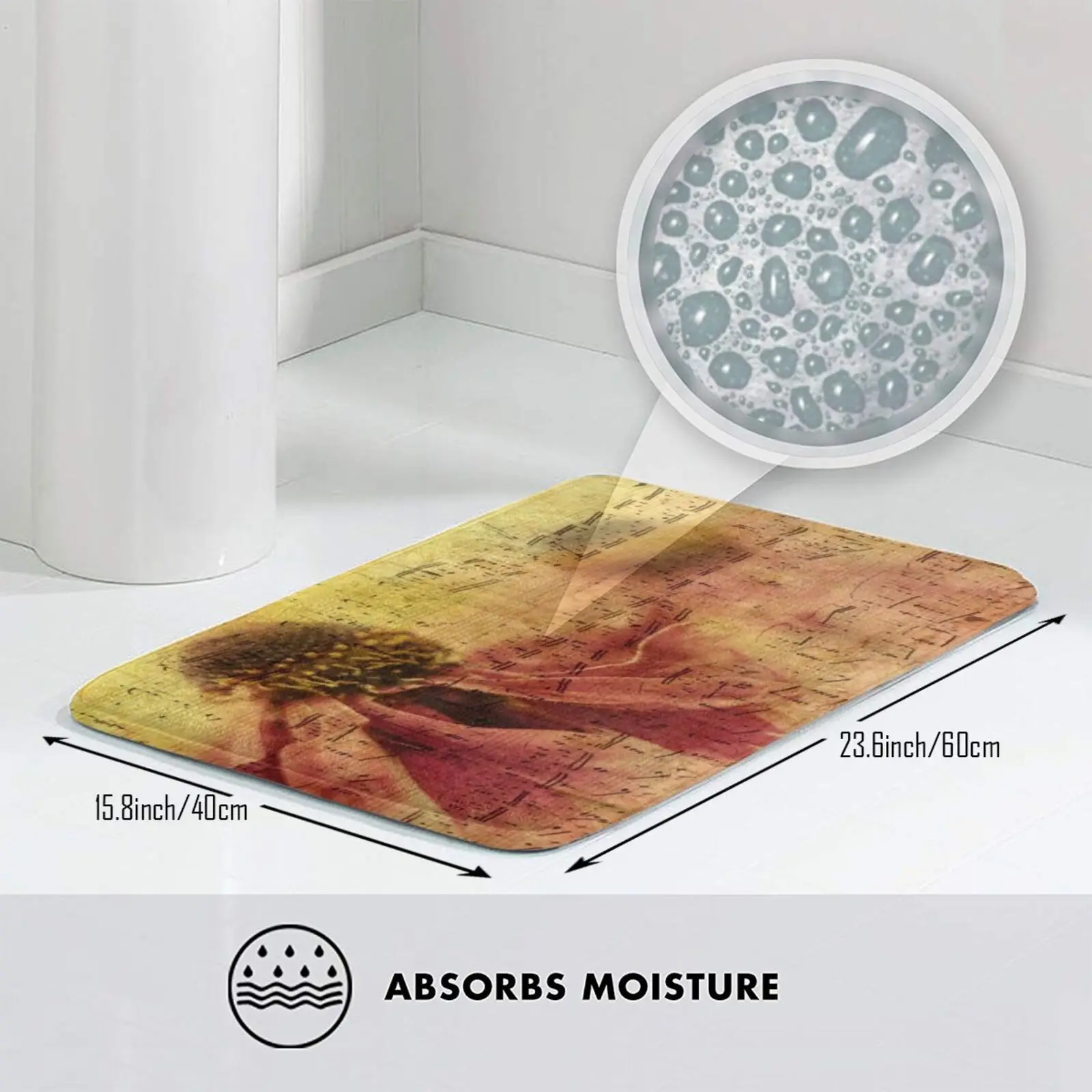 Цветочный | Романтический цветочный мотив Музыкальный фон коврик для входной