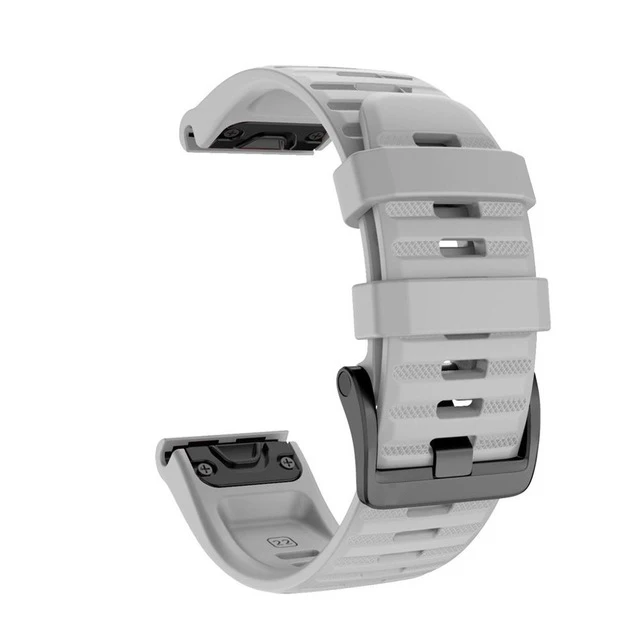 Ремешок для часов 26 22 20 мм ремешок для Garmin Fenix 5X6X6 6S Pro 5 5S Plus 3 3HR часы быстросъемный силиконовый ремешок Easyfit - Цвет: Серый