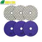 Алмазные полировальные диски SHDIATOOL, насадки для сухой полировки, диаметр 4 дюйма100 мм, #30, для гранита, мрамора, керамики, 6 шт.