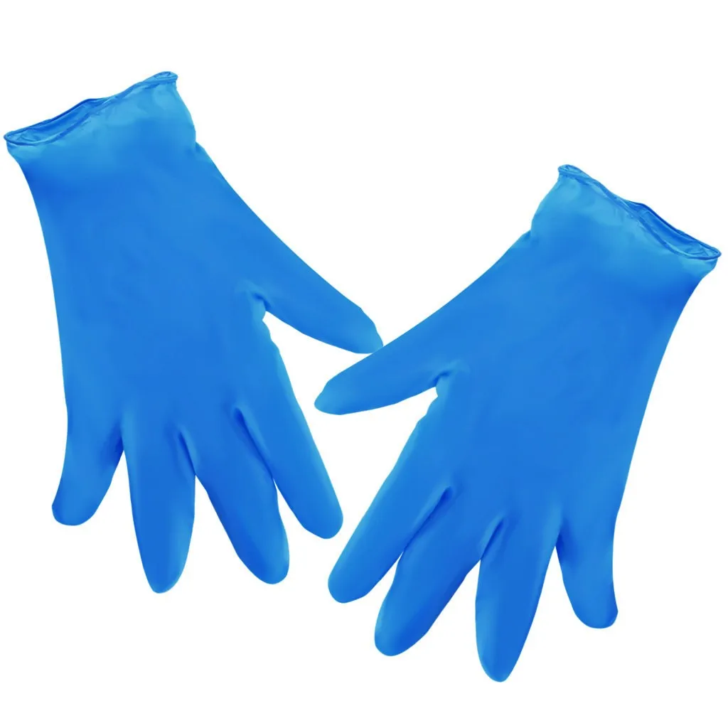 

100pc Disposable Gloves Latex Dishwashing Kitchen Work Rubber Garden Gloves Universal For Left And Right Hand Blue еѬаки