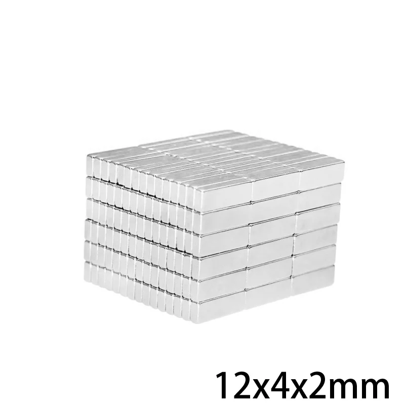 20 ~ 1000 шт 12x4x2 мм мощные магниты лист 12 X 4 постоянный магнитный блок Тонкий