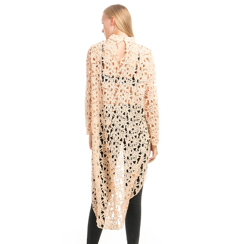 2020 Сексуальная Пляжная блузка летнее бикини с круглым вырезом дымчатый вязаный