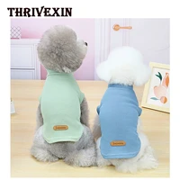 fashion dog clothes t shirt spring and summer pure cotton dogs shirt vest tshirt for french bulldog soft breathable pet costume