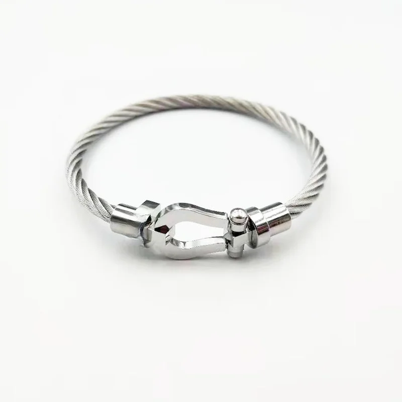 

Hot Sale Stainless Steel Wire Lovers' Bracelet Multi-Color For Choice