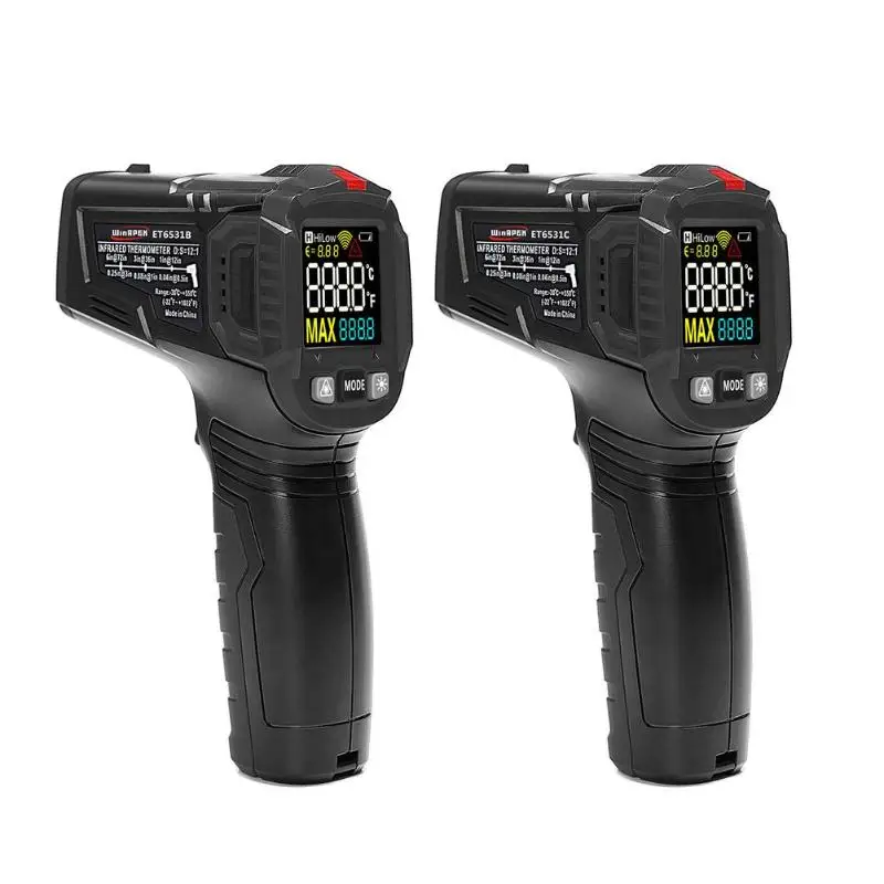 Черный Бесконтактный инфракрасный термометр Цифровой гигрометр пирометр