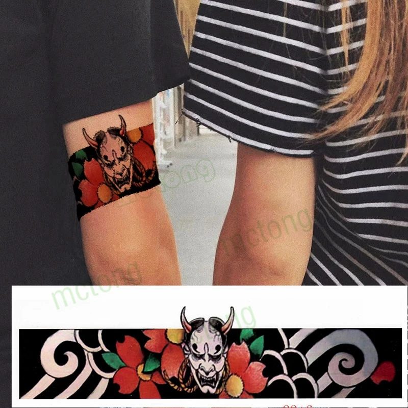 Водонепроницаемый временная татуировка стикер серия укиё e красный цветок