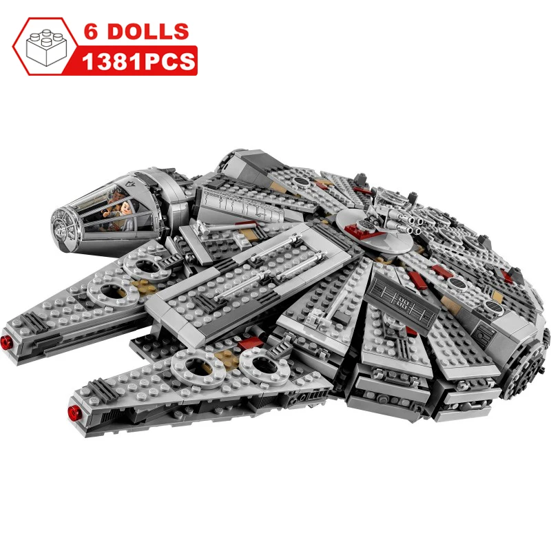 1381PCS Force Awakens Star Set Wars For Millennium 79211 Falcon Figures Model Building Blocks Toys Children Gift | Игрушки и хобби