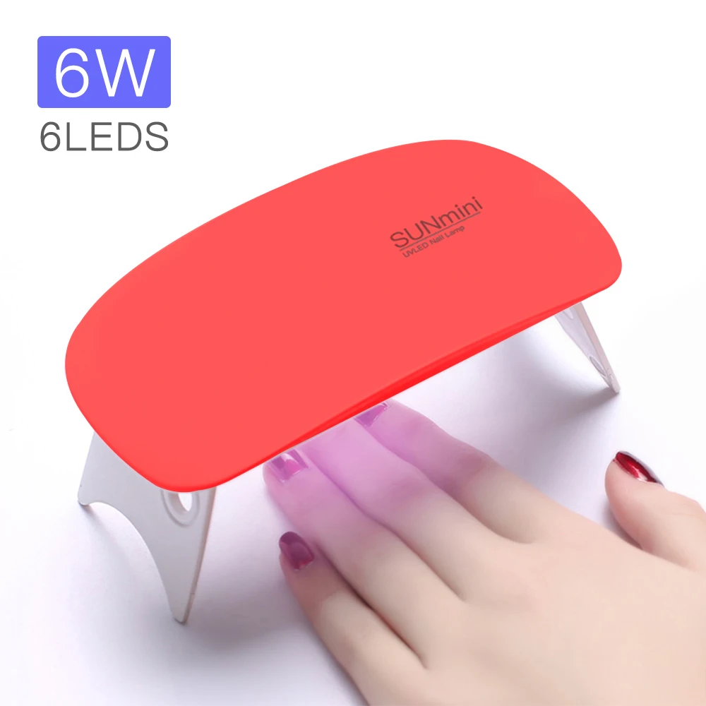 sunmini-red 6 Вт мини USB УФ-лампа для отверждения геля для ногтей светильник для ногтей Гель-лак Сушилка для ногтей машина для дизайна ногтей PC& ABS горячая светодиодная УФ-лампа для ногтей - Цвет: sunmini-red