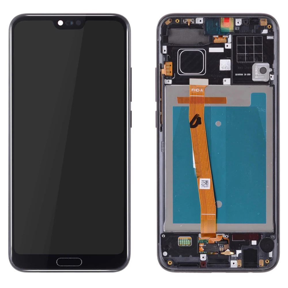 Для Huawei Honor 10 COL-L29 ЖК-дисплей + сенсорная панель стекло в сборе рамка с принтом