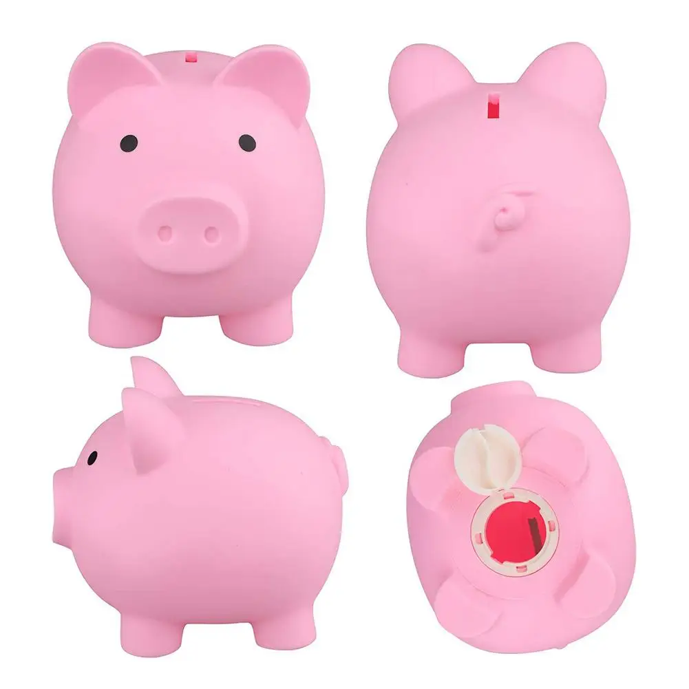 

Cute Piggy Bank Plastic Pig Money Bank Coin Box Lovely Early Learning & Education Safe And Non-toxic For Children Kids Gift