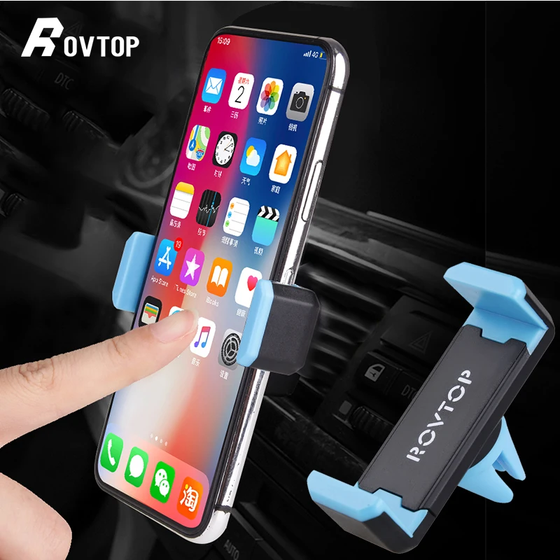 Универсальный автомобильный держатель для телефона Rovtop, держатель для телефона на вентиляционное отверстие, держатель для мобильного телефона, подставка для телефона 4-6 дюймов, силиконовый