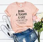 Быть учителем легко, учитель рубашки, обратно в школу, как ездить на велосипеде, подарки для учителей, новый учитель, забавная рубашка учителя