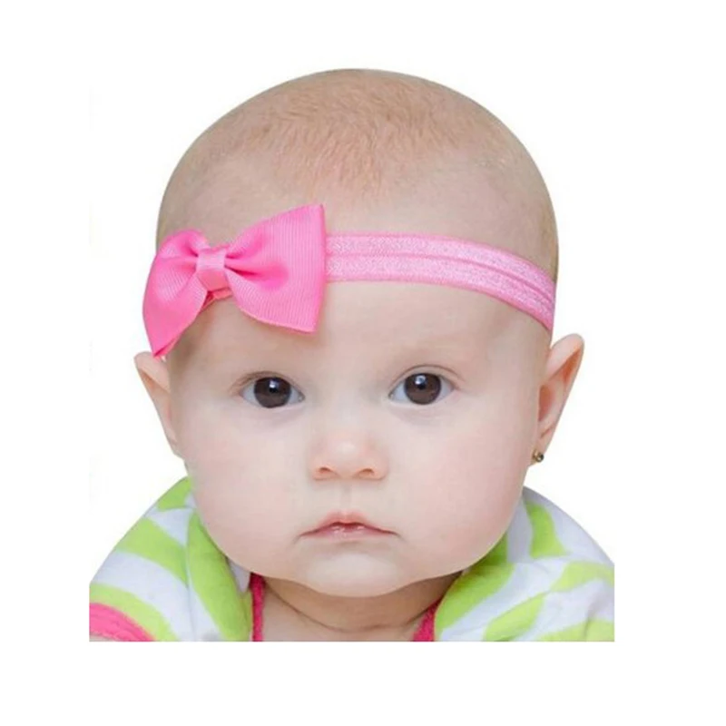 20 шт./лот Яркие цвета Детская повязка на голову с бантом Бант из ленты Тонкая