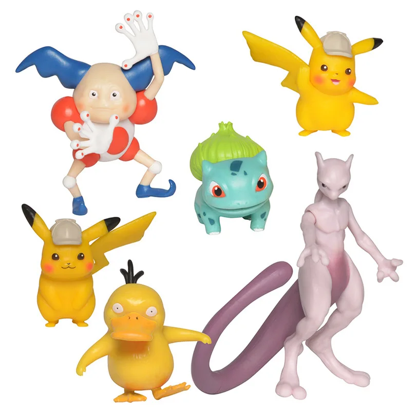 Фигурка покемона из натуральной коллекции экшн фигурка Mewtwo Pikachu Doll Psyduck Bulbasaur Mr Mime