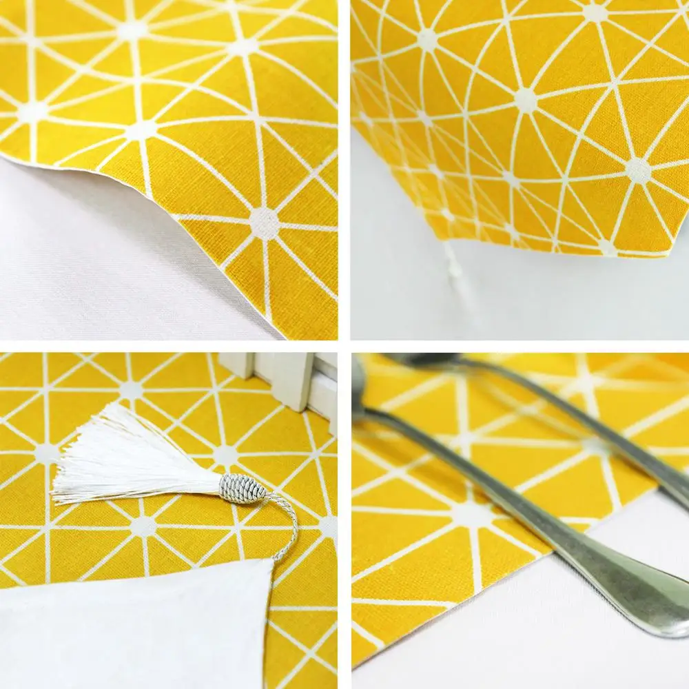 

Fashion Yellow Table Runners Cotton Linen Tablerunner Boho Decor Tablecloths Wedding Party Decoration Home Nordic Table Runner