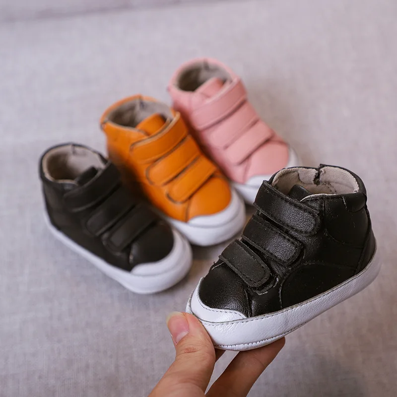 

2020 New Autumn Winter Children Short Boots Soft Bottom Baby Girls Toddler Shoes Genuine Leather Boys Snow Boots Warm Non-slip