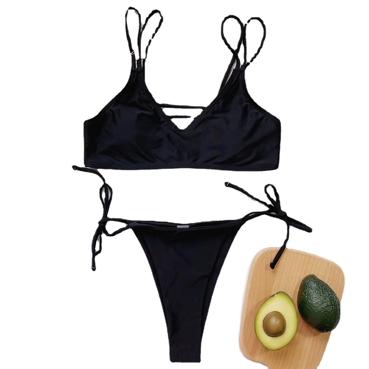 2021 черный сексуальный купальник женское летнее Бразильское бикини Пляжное
