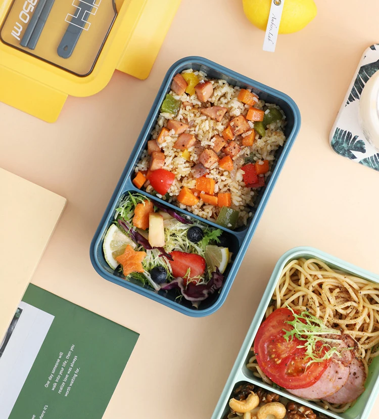 850/1100 мл Портативный Ланч-бокс пищевой контейнер для микроволновой печи духовка