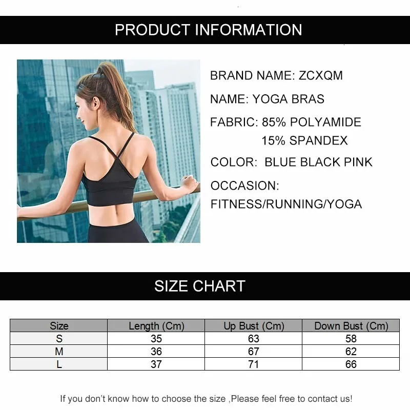 

Strips Women's Sport Bra Vests Cross Back Push Up Workout Yoga Sports Shirts Gym Crop Top Academia Active Wear Fitness Brassiere