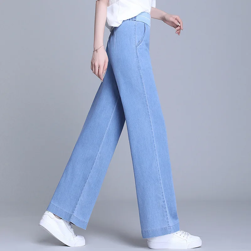 jeans women summer wide-legged pants female han edition dress straight canister wholesale manufacturers selling loose | Женская одежда