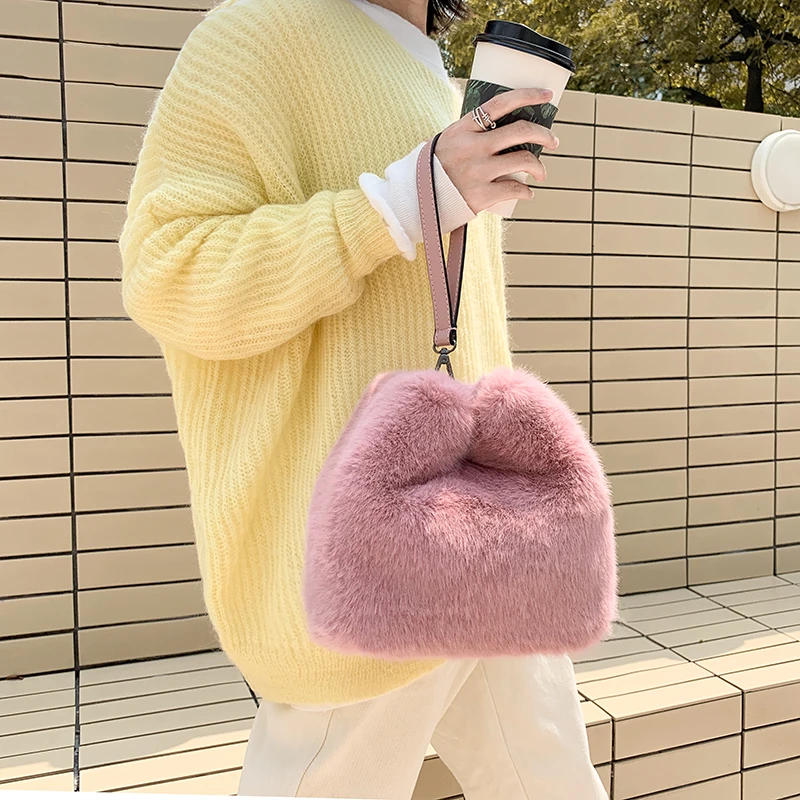 Зимние Роскошные дизайнерские женские сумки из искусственного меха норки