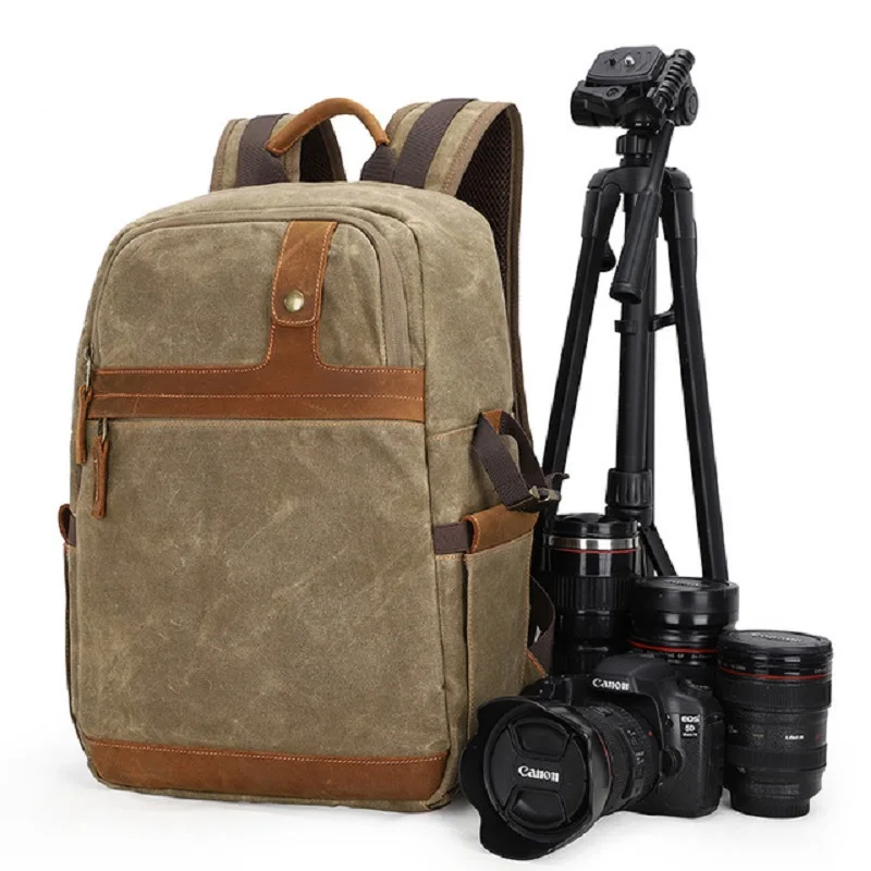 Сумка DSLR камера холщовый рюкзак для фотоаппарата большая емкость открытый