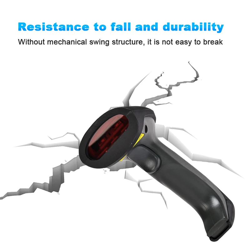 Ручной беспроводной сканер штрих кода 32 бит 4 Мб 1D 2D считыватель кодов QR PDF417