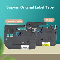 supvan strong adhesive wrap label tapes for supvan lp series label printer laminated label tape cartridge ribbons with chip new